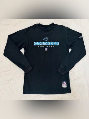 🏈 Reebok Carolina Panthers NFL Youth Long Sleeve Shirt 14/16 - Y2K
